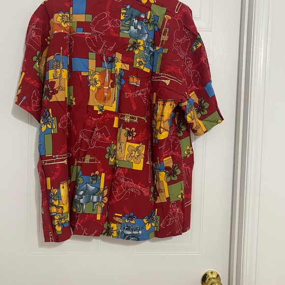 Vtg Paradise Found Honolulu Hawaiian Music Instruments Shirt Size XL.( 59 A ) - Picture 2 of 3
